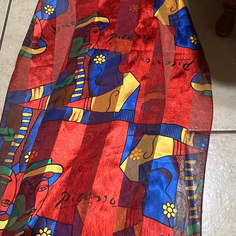Colorful Abstract Scarf - Picture 3 of 3